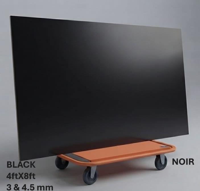 Plaque de plexiglas noir 4 pi x 8 pi (3/16 po / 4,5 mm d'épaisseur) : 185 $