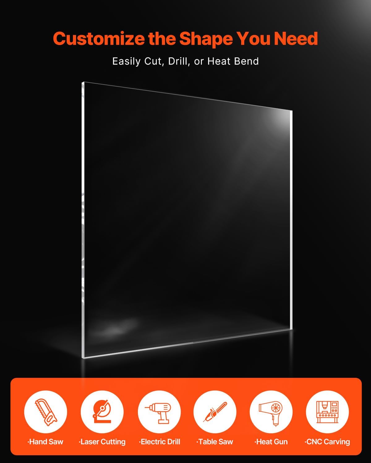 4' x 8' (1/8 inch I 3mm Thick) Clear Plexiglass Sheet $95