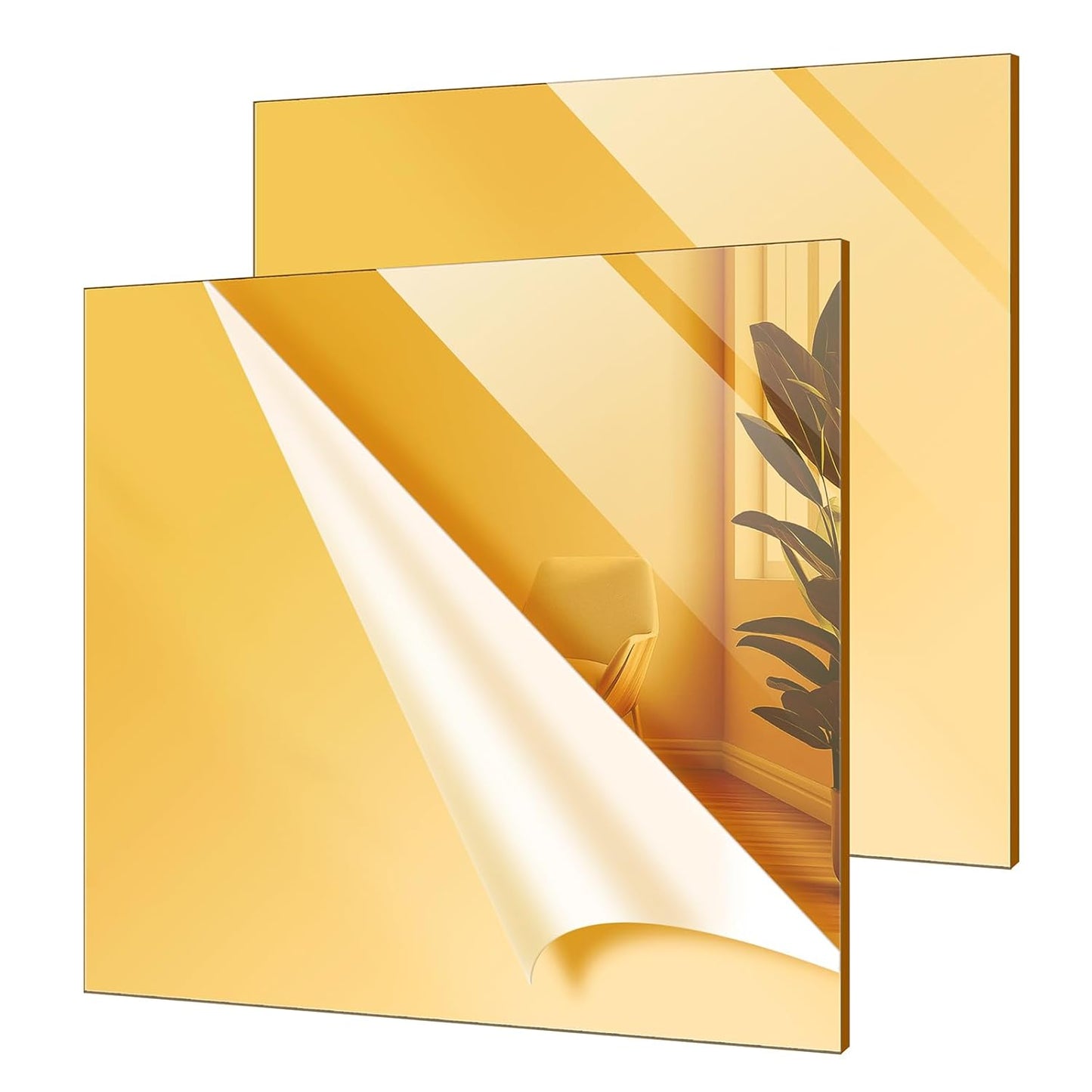 4' x 8' (3/16 inch I 4.5mm Thick) GOLD MIRROR Plexiglass Sheet $265
