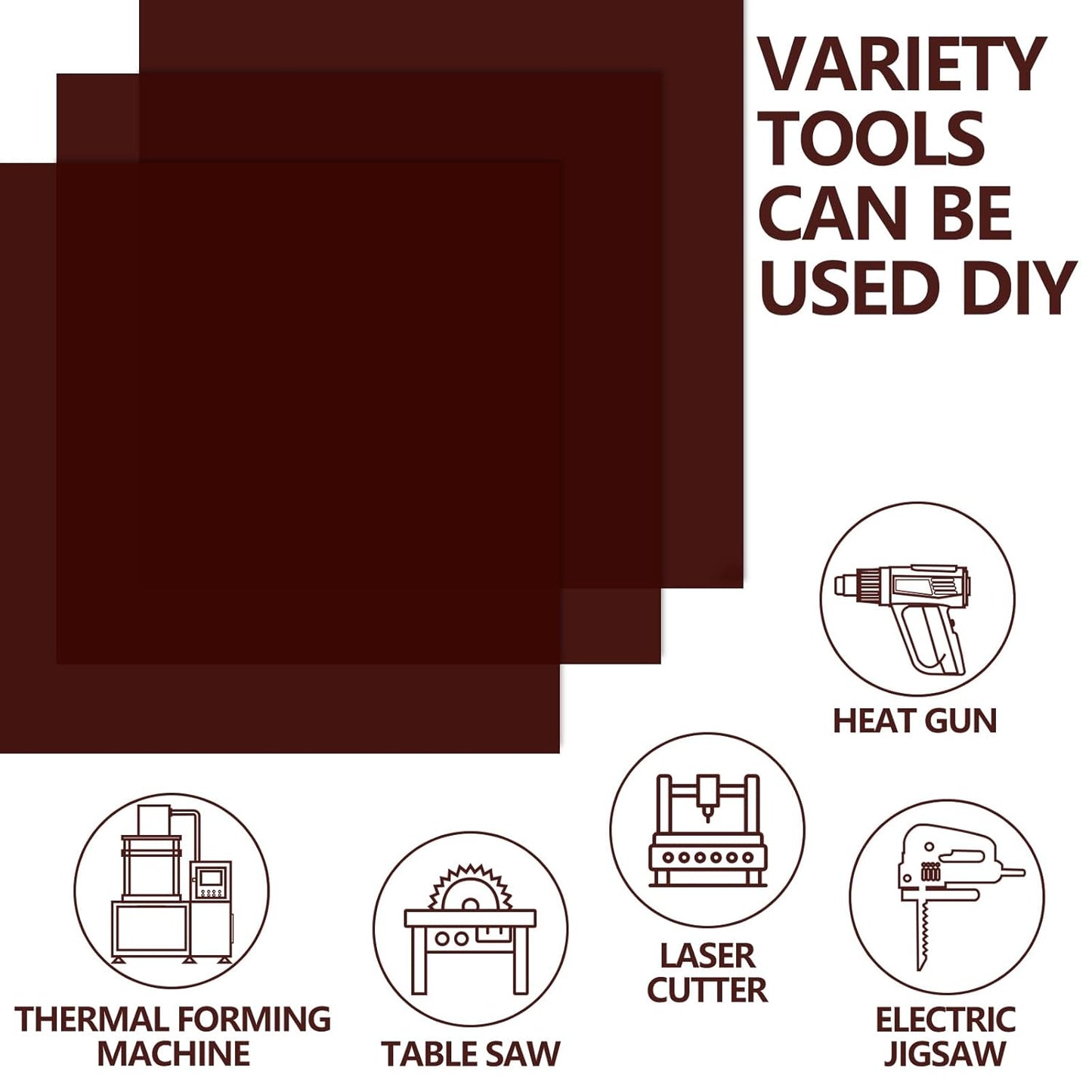 4' x 8' (1/8 inch I 3mm Thick) Smoked Brown Plexiglass Sheet $185