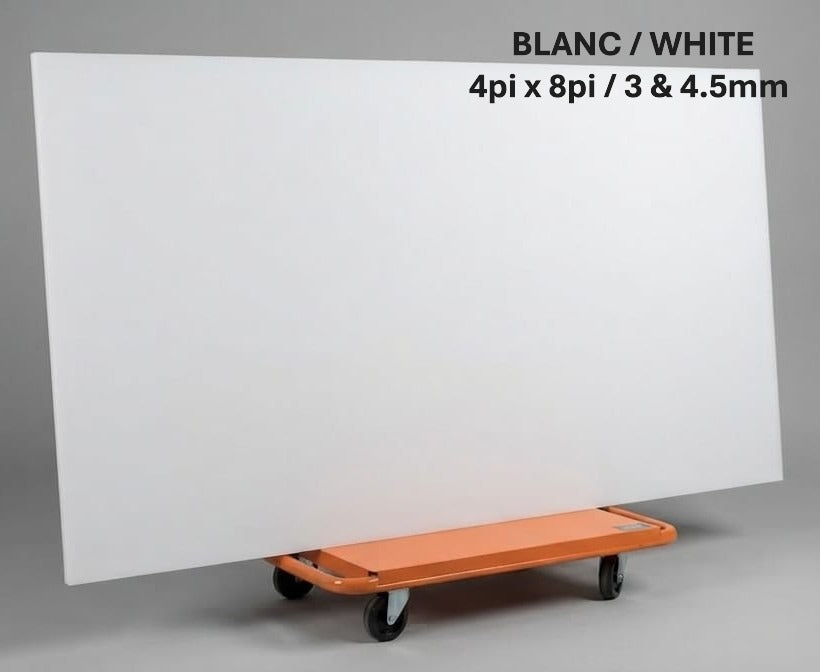 48" x 96" White Plexiglass Sheet, 3/16" / 4.5mm Thickness