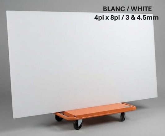 Plaque de plexiglas blanc opaque 4 pi x 8 pi (1/8 po x 3 mm d'épaisseur) : 165 $